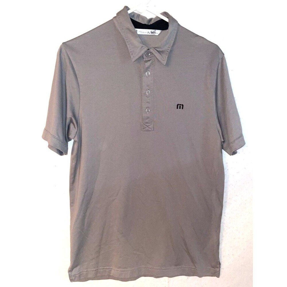Travis Mathew Golf Shirt Men's sz S Polo Gray 4 button short sleeve Ultherapy